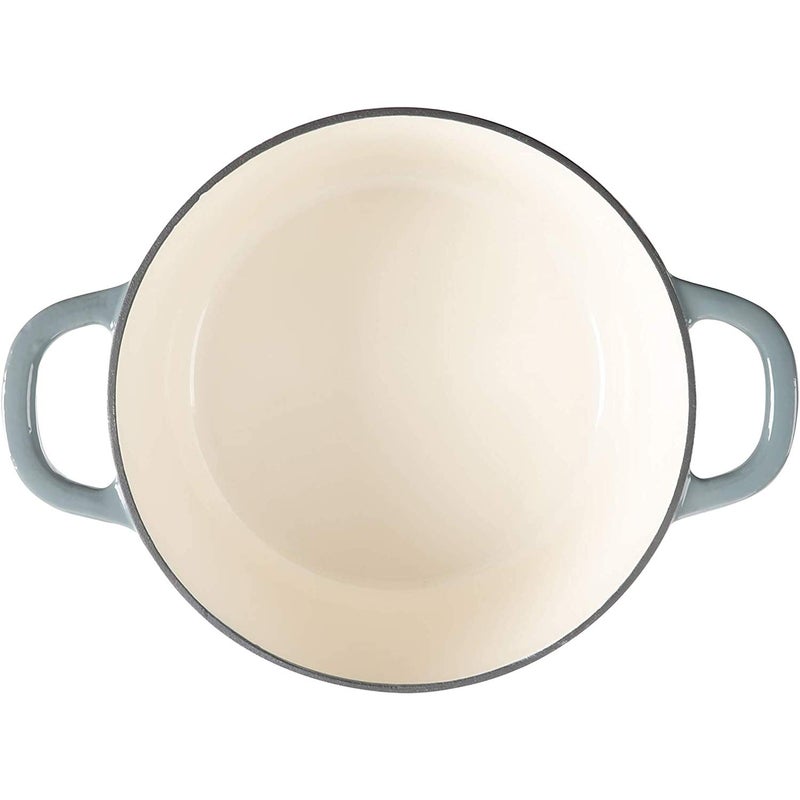 Crock-Pot Artisan 7-Quart Round Enameled Cast Iron Dutch Oven â€“ Slate Gray, Heavy-Duty Cookware for Slow Cooking, Baking, Roasting with Lid - Image 5